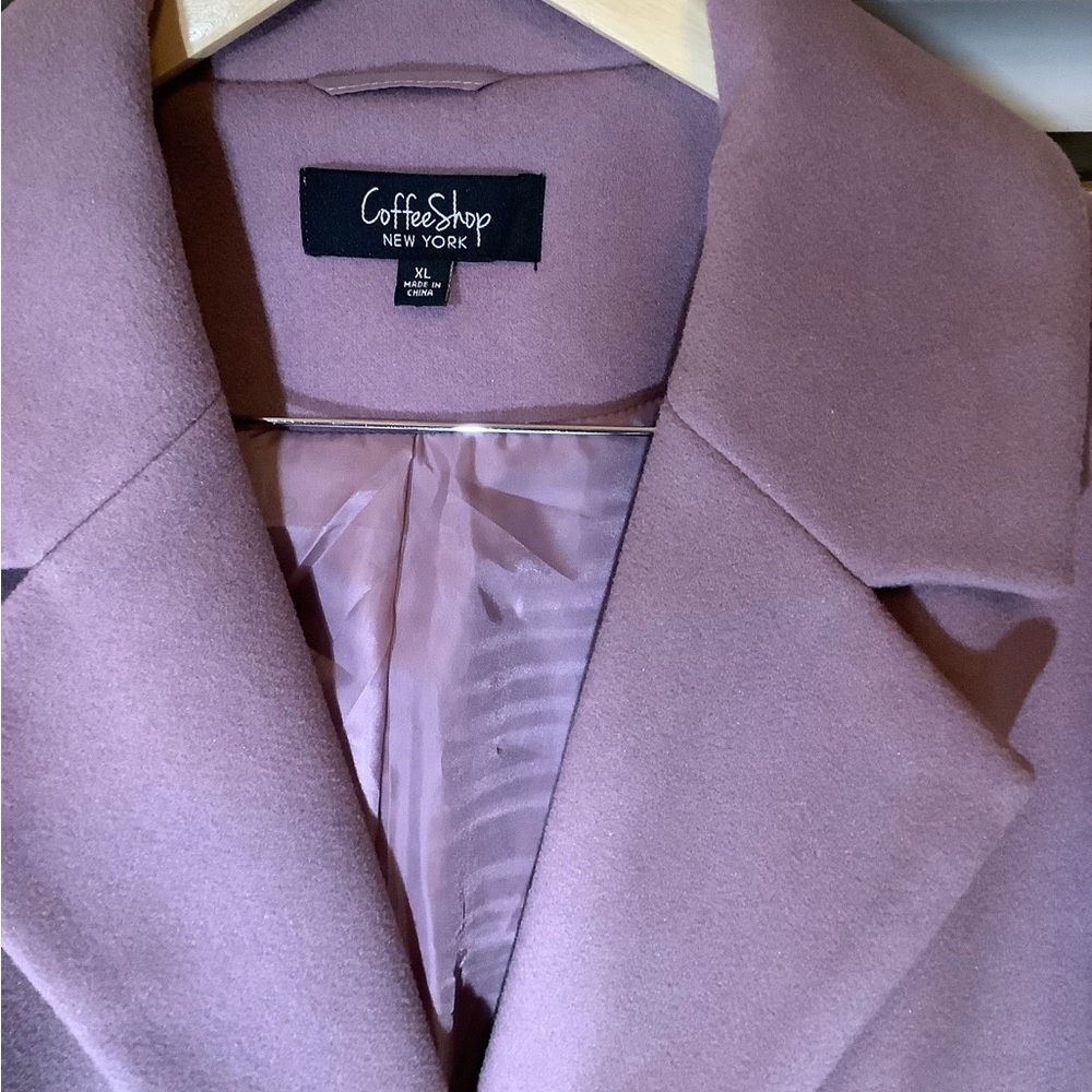 CoffeeShop Mauve Double-Breasted Peacoat - Women's XL - Like New - Picture 6 of 11